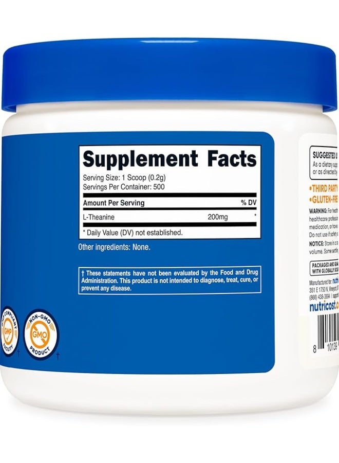 Nutricost, L-Theanine, Unflavored, 3.6 oz (100 g) - Image 3